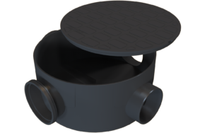 CAIXA DE INSPEÇÃO TAMPA REDONDA DIAM 34 ABERTA